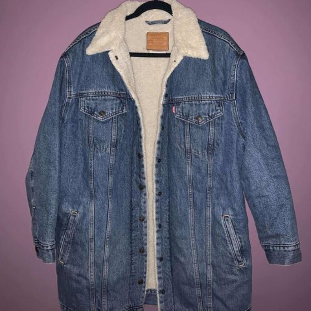 Levi's Long Sherpa Lined Jean Jacket